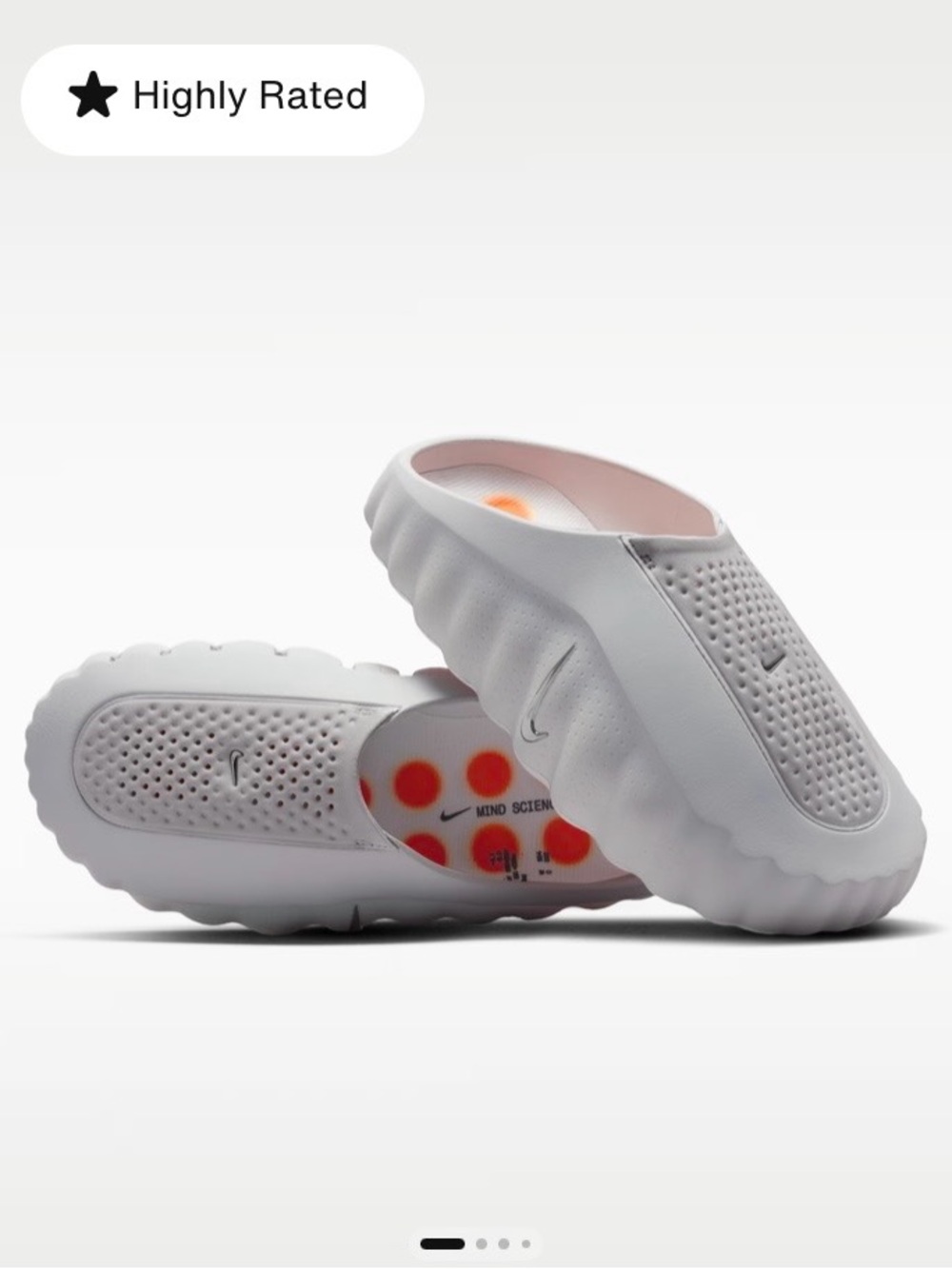 Nike Mind 001 Pregame Mules Sail White Crimson Slide US Men 9 / Women 10